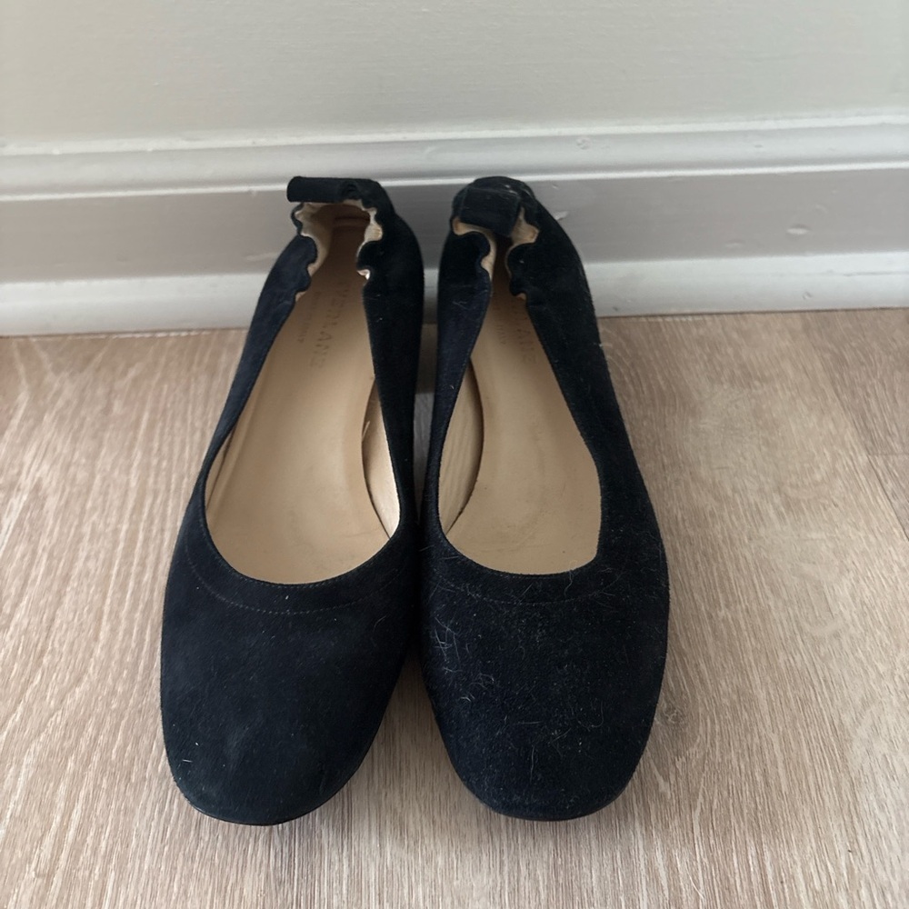 Black Suede day heel | Made in Italy | Size 6 | Classic Round Toe